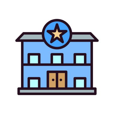 Modern Polis Karakolu simgesinin vektör illüstrasyonu