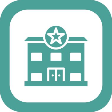 Modern Polis Karakolu simgesinin vektör illüstrasyonu