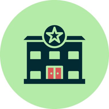 Modern Polis Karakolu simgesinin vektör illüstrasyonu