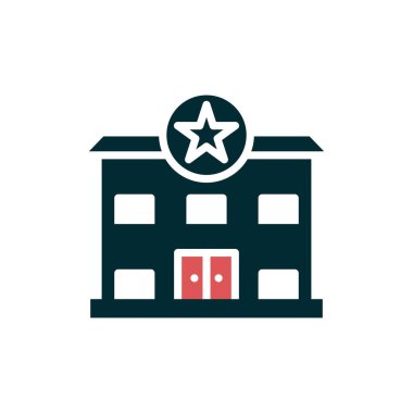 Modern Polis Karakolu simgesinin vektör illüstrasyonu