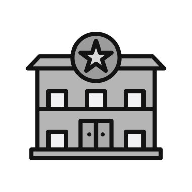 Modern Polis Karakolu simgesinin vektör illüstrasyonu