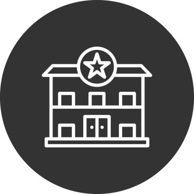 Modern Polis Karakolu simgesinin vektör illüstrasyonu