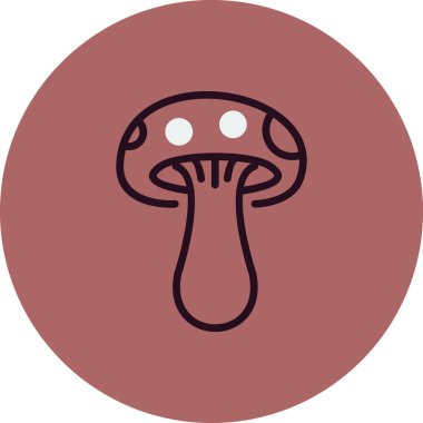 mantar simgesi vektör illüstrasyonu 