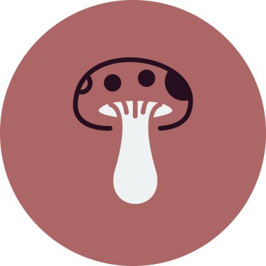 mantar simgesi vektör illüstrasyonu 