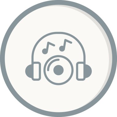 Müzik simgesi vektör illüstrasyonu 