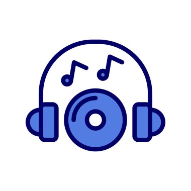 Müzik simgesi vektör illüstrasyonu 