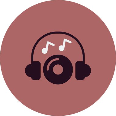 Müzik simgesi vektör illüstrasyonu 