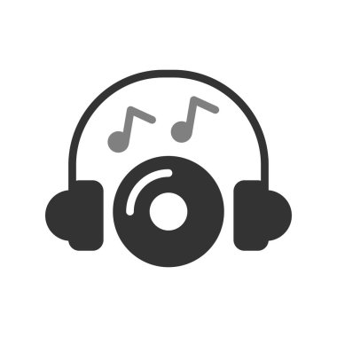 Müzik simgesi vektör illüstrasyonu 