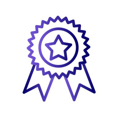 Madalya simgesi, vektör illüstrasyonu 