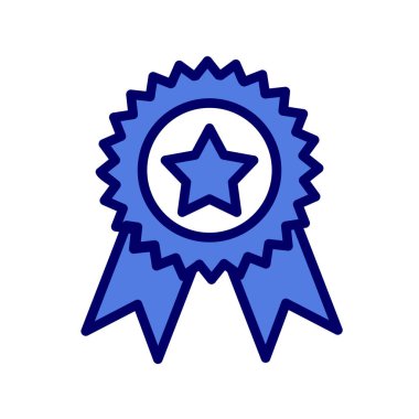 Madalya simgesi, vektör illüstrasyonu 