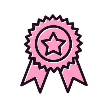 Madalya simgesi, vektör illüstrasyonu 