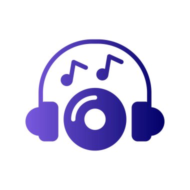 Müzik simgesi vektör illüstrasyonu 