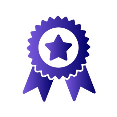 Madalya simgesi, vektör illüstrasyonu 