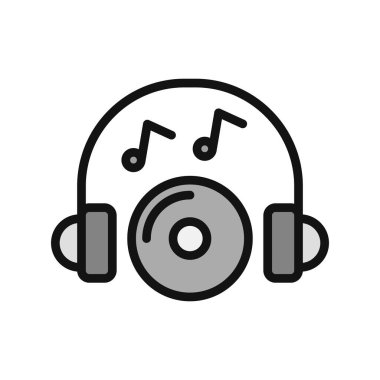 Müzik simgesi vektör illüstrasyonu 