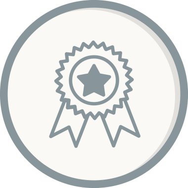 Madalya simgesi, vektör illüstrasyonu 