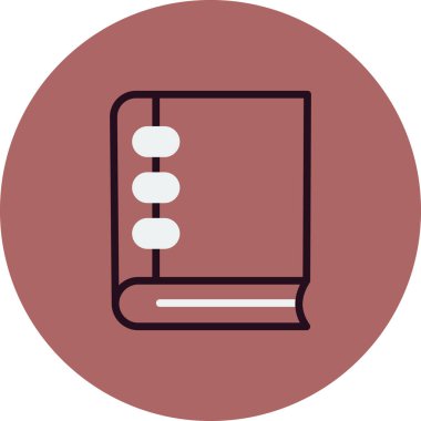 Kitap. Web simgesi basit illüstrasyon