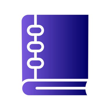 Defter simgesi olan bir kitap. vektör illüstrasyonu