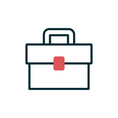 Evrak çantası simgesinin vektör illüstrasyonu 