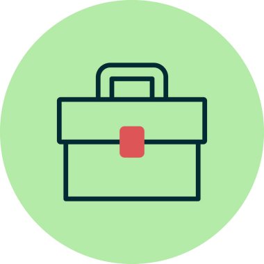 Evrak çantası simgesinin vektör illüstrasyonu 