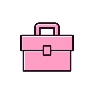 Evrak çantası simgesinin vektör illüstrasyonu 