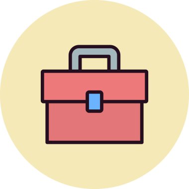 Evrak çantası simgesinin vektör illüstrasyonu 