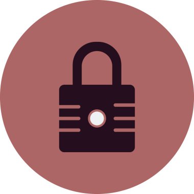 asma kilit ikon vektör çizimi