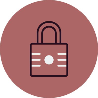 asma kilit ikon vektör çizimi