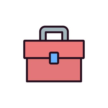 Evrak çantası simgesinin vektör illüstrasyonu 