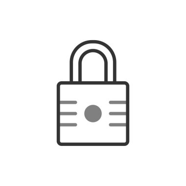 asma kilit ikon vektör çizimi