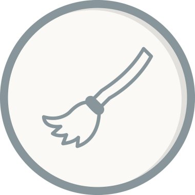 Süpürge simge vektör çizim 