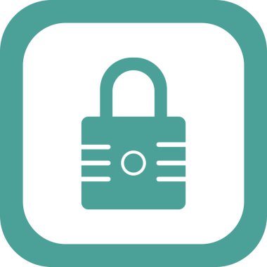 asma kilit ikon vektör çizimi