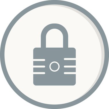 asma kilit ikon vektör çizimi