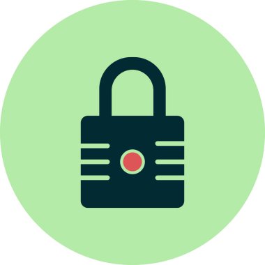 asma kilit ikon vektör çizimi