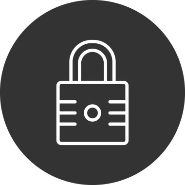 asma kilit ikon vektör çizimi