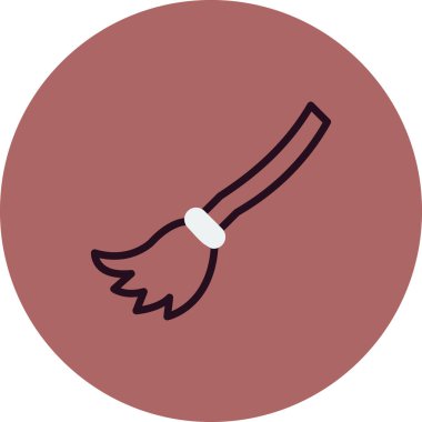 Süpürge simge vektör çizim 