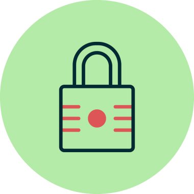 asma kilit ikon vektör çizimi