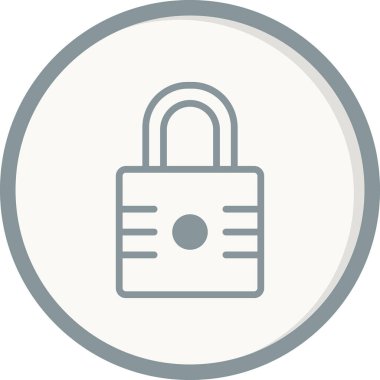 asma kilit ikon vektör çizimi