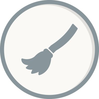 Süpürge simge vektör çizim 