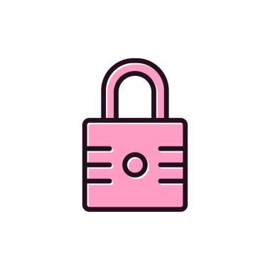 asma kilit ikon vektör çizimi