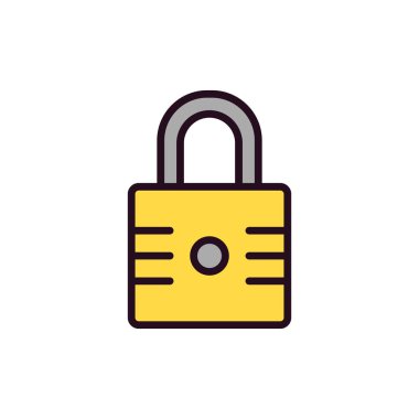 asma kilit ikon vektör çizimi