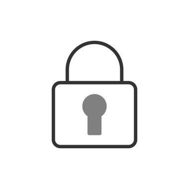 asma kilit ikon vektör çizimi