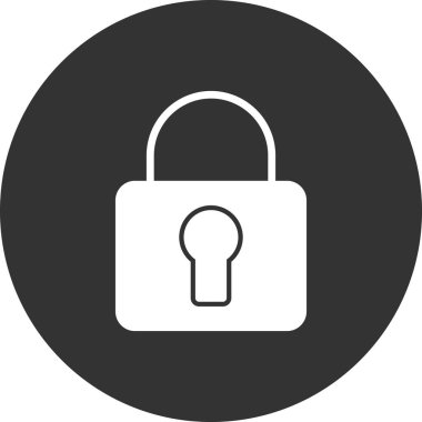 asma kilit ikon vektör çizimi