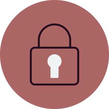 asma kilit ikon vektör çizimi