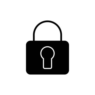 asma kilit ikon vektör çizimi