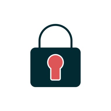 asma kilit ikon vektör çizimi