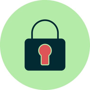 asma kilit ikon vektör çizimi