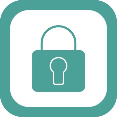 asma kilit ikon vektör çizimi