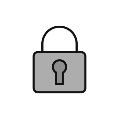 asma kilit ikon vektör çizimi