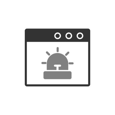 Tarayıcı uyarı simgesinin vektör illüstrasyonu