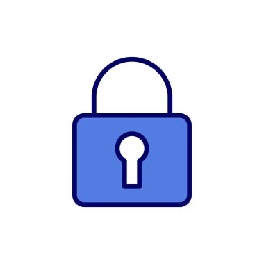 asma kilit ikon vektör çizimi